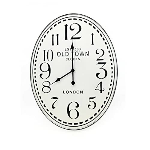 All Chic Grote Indoor Outdoor Handgemaakte Ronde Wandklok Tuin Decor Retro Londen UK 80CM