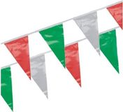 Merkloos / Sans marque Conpax 3x Vlaggenlijn groen/rood/wit 4 meter