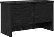vidaXL Wandkapstok met plank, wandmontage, met opslag, met deur, eiken, zwart, 50 x 20 x 30 cm