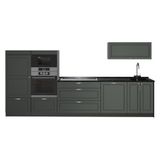 Vicco Complete keukeneenheid Fame-Line Groen-Goud Landhuis/Antraciet 340 cm