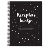 Fyllbooks - Receptenboek Invulboek - Verzamelboek - Notitieboek - Zwart - Ruimte voor: 35 Eigen recepten