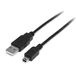 Merkloos 1m Mini USB 2.0 Kabel A naar Mini B M/M Zwart