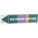 Sanitair Warm Water Label - Flexible Adhesive - Diff - 907071 - (x10)