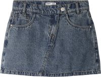 NAME IT Meisjes Bermuda shorts NKFCLARA DNM SKORT 4494-IM BTS - Katoen - Maat 134 - Medium Blue Denim