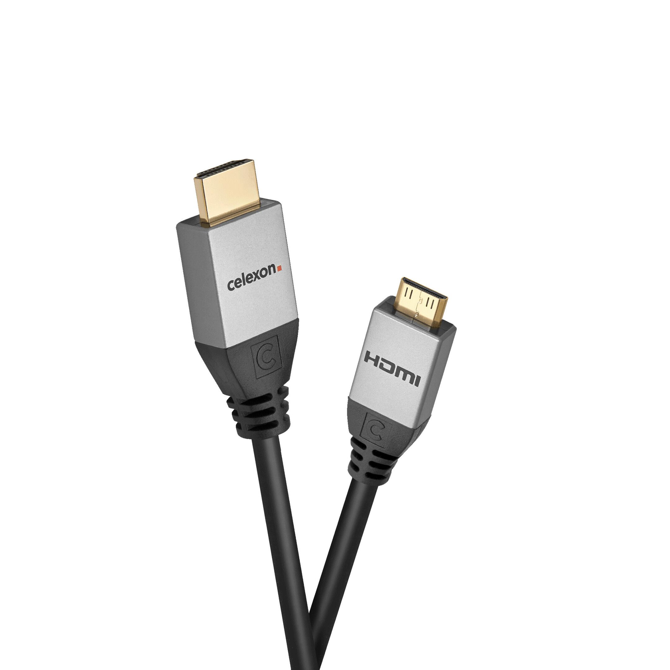 Celexon HDMI naar Mini HDMI Kabel met Ethernet - 2.0a/b 4K 1.0m - Professional Lijn