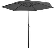 vidaXL Parasol met metalen paal 300 cm antraciet