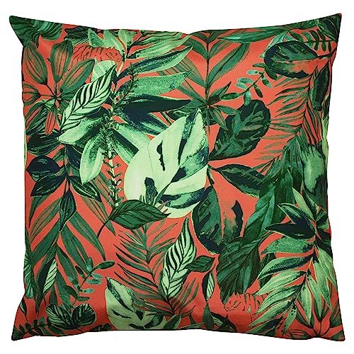 furn. Psychedelisch Jungle Outdoor Kussen - Oranje - 43x43cm