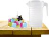 Shoppartners Bv Carafe à eau/jus/service avec couvercle 1000 ml avec 18 glaçons réutilisables - Servir des boissons fraîches