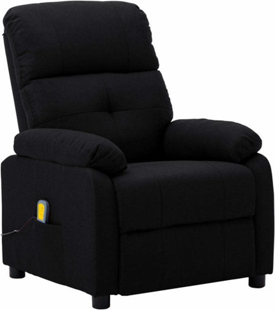 vidaXL Massagestoel stof zwart