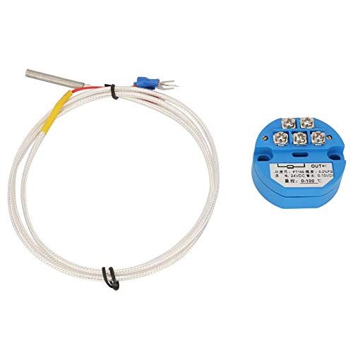 Akozon -50~400 graden PT100 temperatuurzender DC24V uitgang 0-10V sensor
