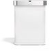 Simplehuman rechthoekige afvalbak van 58 Liter met sensor - Wit RVS