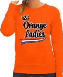 Bellatio Decorations Oranje Koningsdag sweater - Orange Ladies - dames L