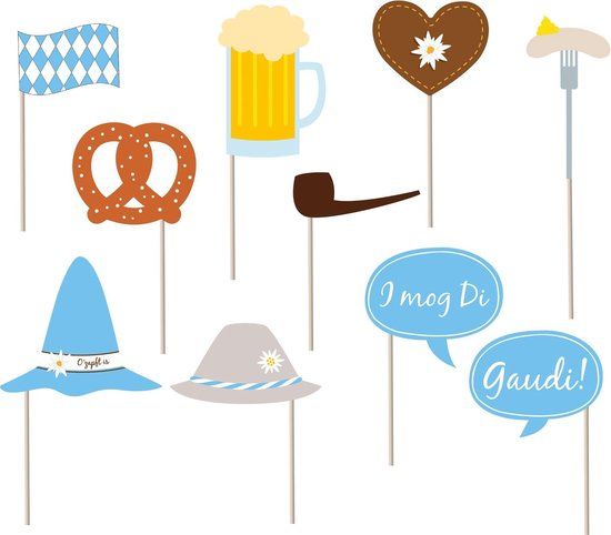 Amscan Oktoberfest Photobooth Set - 10-delig