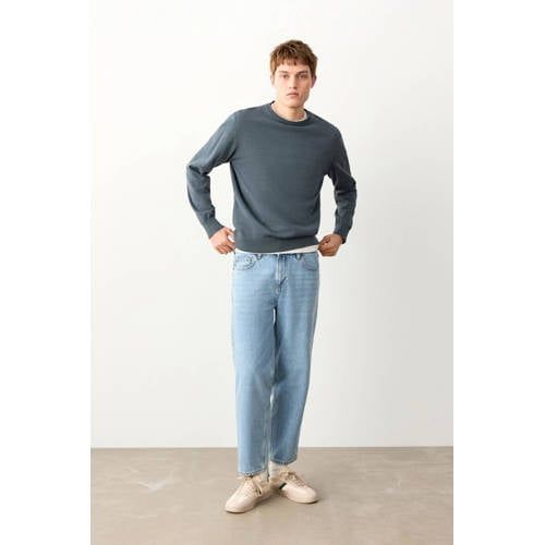 MANGO TEEN regular waist regular fit jeans light blue denim