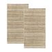 HAMID Set van 2 Olivia wollen jute-tapijten, 80 x 150 cm, handgeweven, natuurlijk wit