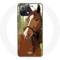 Maniacase Hoesje voor Xiaomi Mi 11 Lite Quarter Horse bruin Paardenrace