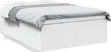 Maison Exclusive - Cadre de lit blanc, 135 x 190 cm, bois composite