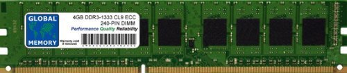 GLOBAL MEMORY 4GB DDR3 1333MHz PC3-10600 240-PIN ECC DIMM (UDIMM) GEHEUGEN RAM VOOR SERVERS/WERKSTATIONS/MOTHERBOARDS