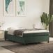 Maison Exclusive - Cadre de lit avec sommier tapissier, vert foncé, 140 x 200 cm, velours