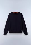 Napapijri Blue Marine Katoen Regular Fit Ronde Hals Lange Mouw Casual Effen Sweatshirt Mannen L
