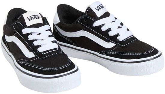 Vans Brooklyn LS Suede/Canvas Black/White Unisex Sneakers - Zwart/Wit