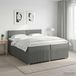 Maison Exclusive - Lit boxspring avec matelas gris foncé 200 x 200 cm tissu