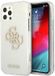 Guess 4G Logo Glitter TPU Back Cover - Transparant - Apple iPhone 12 Pro Max