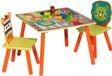 Happyment Kindertafel Dido - Met 2 Stoeltjes - Speeltafel - Kindermeubel deluxe - Kinderbureau - Koeien print