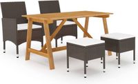 vidaXL 5-delige Dining loungeset Acacia hout bruin