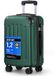 YONSLY Handbagage Koffer - 55cm - 40 L - Cijferslot - 360° Draaibare Wielen - Donkergroen