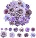 Fleurons en soie artificiels sans marque 38 pièces pour bricolage et décoration - violet