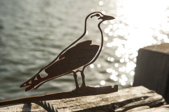 Meeuw - Ornament - Metaal - 27 x 27 x 18 cm