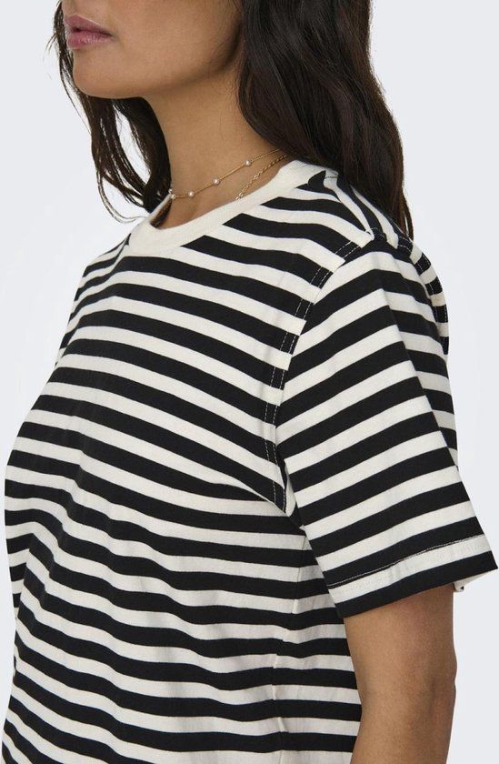 ONLY ONLLIVINA S/S STRIPE TEE JRS NOOS - Zwart - Dames