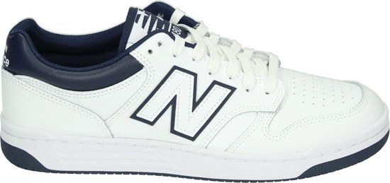 New Balance BB480 Low Sneakers - White/Dark Blue - Men's Size 43