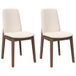 VidaXL Eetkamerstoelen met kussens 2 st massief hout rubber bruin