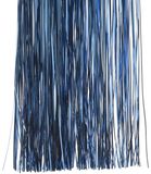 Decoris kerstboom folie slieren - 6x zakje - 40 x 50 cm - tinsel - donkerblauw - kerstboomversiering