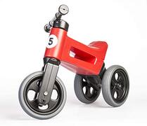 Funny wheels Balance Bike Pushbike, glijvoertuig, driewieler, loopfiets met stille wielen, glijbaan voor kinderen vanaf 1 jaar tot 4 jaar, voor jongens en meisjes, in hoogte verstelbaar, draagvermogen 50 kg