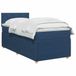 vidaXL Boxspringbed met matras en hoofdeinde, blauw, 90 x 200 cm, stof