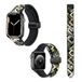 22 mm siliconen en echt leer horlogeband: camouflage