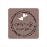 kadoonline Kadootje voor Jou Sluitstickers - Kraft - Rol van 250 Stuks