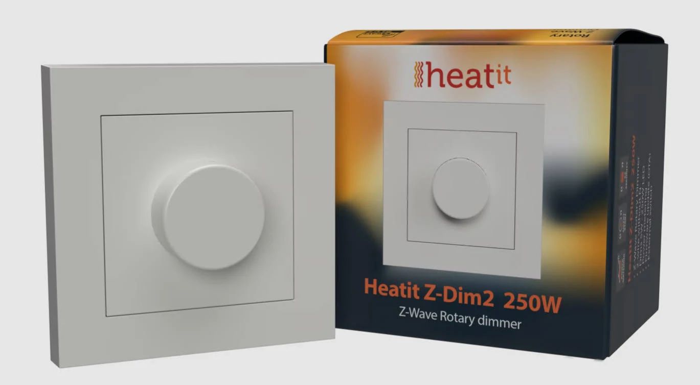 Heatit Z-Dim2 - Draaidimmer - 250W - Z-Wave Plus - Wit