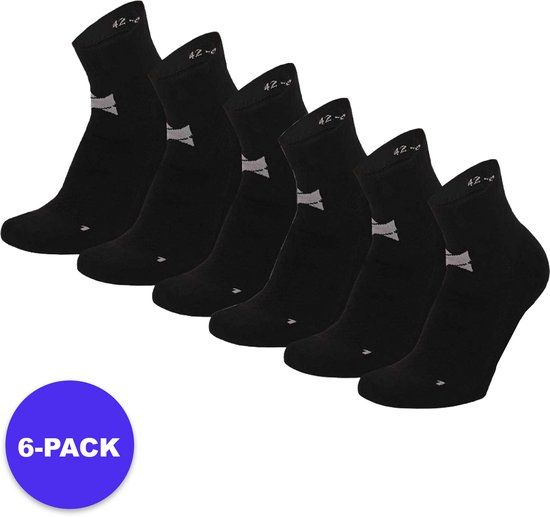 Morethansocks - Yoga sokken - Unisex - Maat 35 t/m 45 - 6-Paar - Zwart
