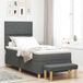 Prolenta Maison Exclusive - Boxspringbed met kussens, donkergrijs, 190 x 90 cm, gestoffeerd