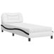 vidaXL Lit avec matelas "Hvar" similicuir blanc et noir 90x190 cm