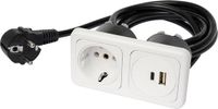 inprojal elektrosysteme 9016-118.81 Stopcontact (inbouw) Met USB-C, Met USB-laaduitgang, Power Delivery IP20 Wit