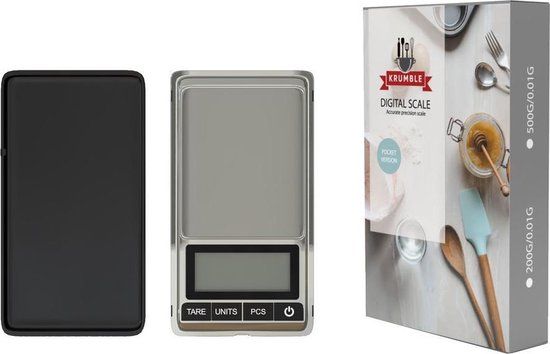 Krumble Precisieweegschaal - Digitale Keukenweegschaal - 0.01 tot 500 gram