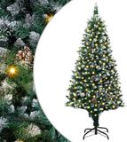 vidaXL Sapin de Noël artificiel Vert 180 cm PVC et Acier et Plastique