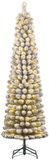 Black Box Trees Charlton Smalle Kunstkerstboom met Warm Witte LED Verlichting - H260 x Ø63 cm - Groen Frosted