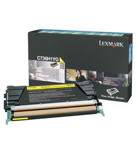 Lexmark C736, X736, X738 Yellow Toner Cartridge - 10,000 Pages