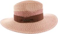 Herman MAYA Chapeau de paille Femme Papier Taille M Rouge